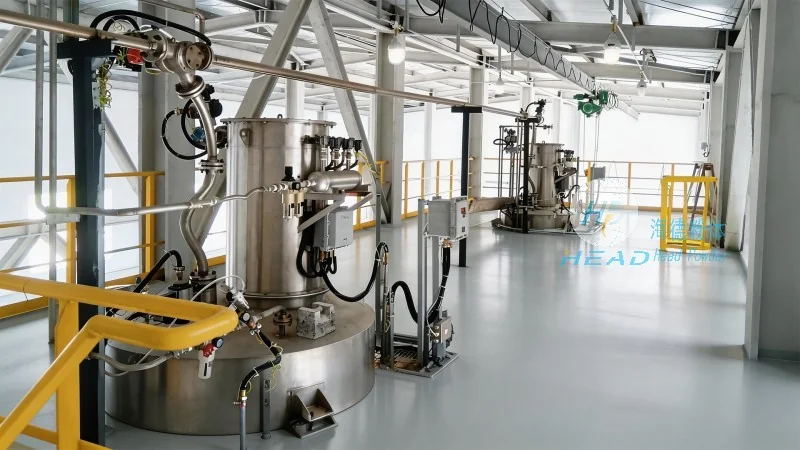 Hệ thống truyền chất lỏng bằng khí áp suất dương cho bột soda