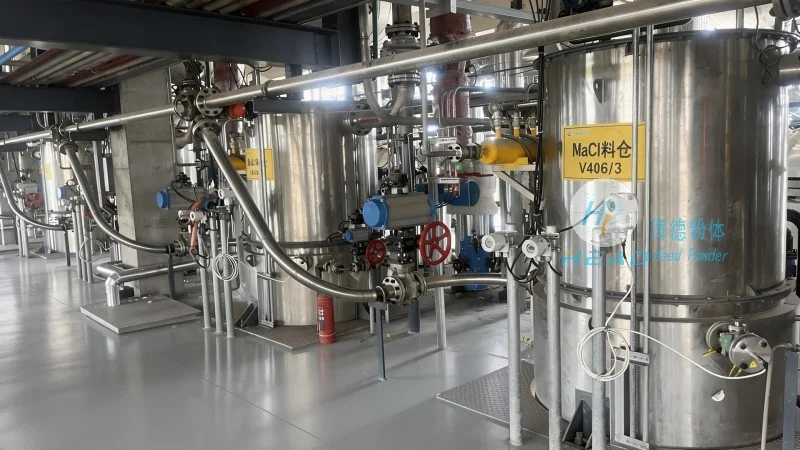 Hệ thống truyền chất lỏng bằng khí áp suất âm cho bột thạch cao