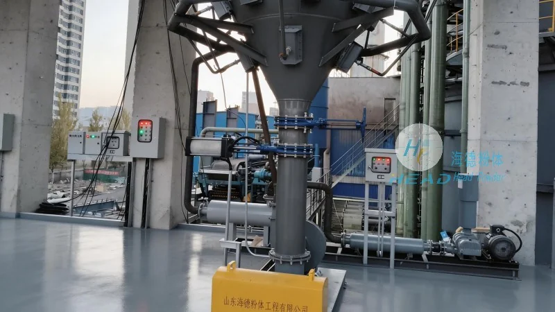 Dự án hệ thống vận chuyển khí bằng áp suất âm của bột gạch vụn cho doanh nghiệp vật liệu xây dựng tại Huangshi, Hubei